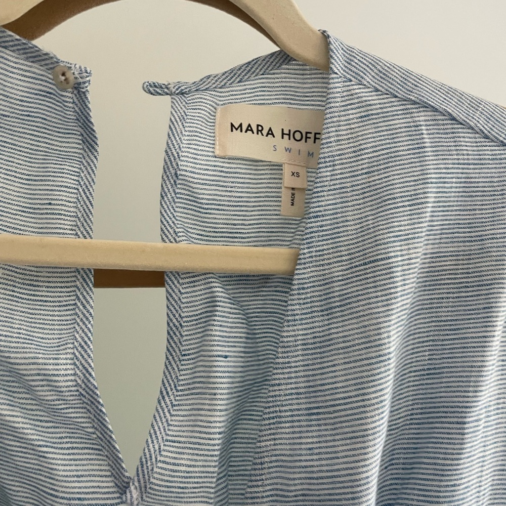 EUC MARA HOFFMAN Whitney coverup seaside blue - Picture 8 of 8